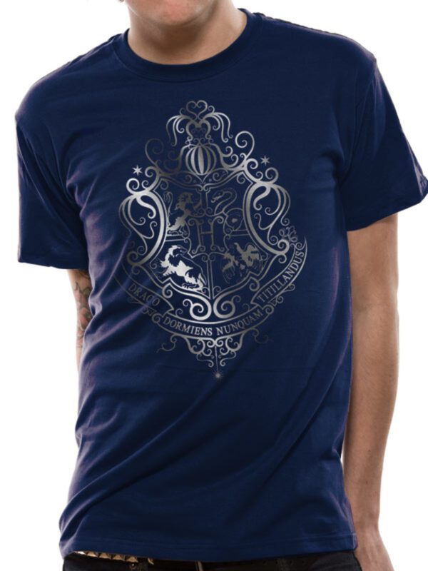 Harry Potter - Silver Foil Crest T-Paita