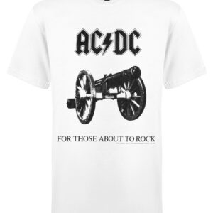 AC/DC For Those about to rock white T-Paita