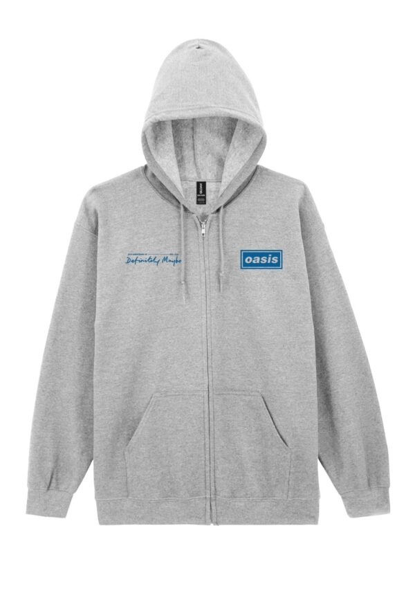Oasis- Definitely Maybe Tracklistning Zip-up Huppari