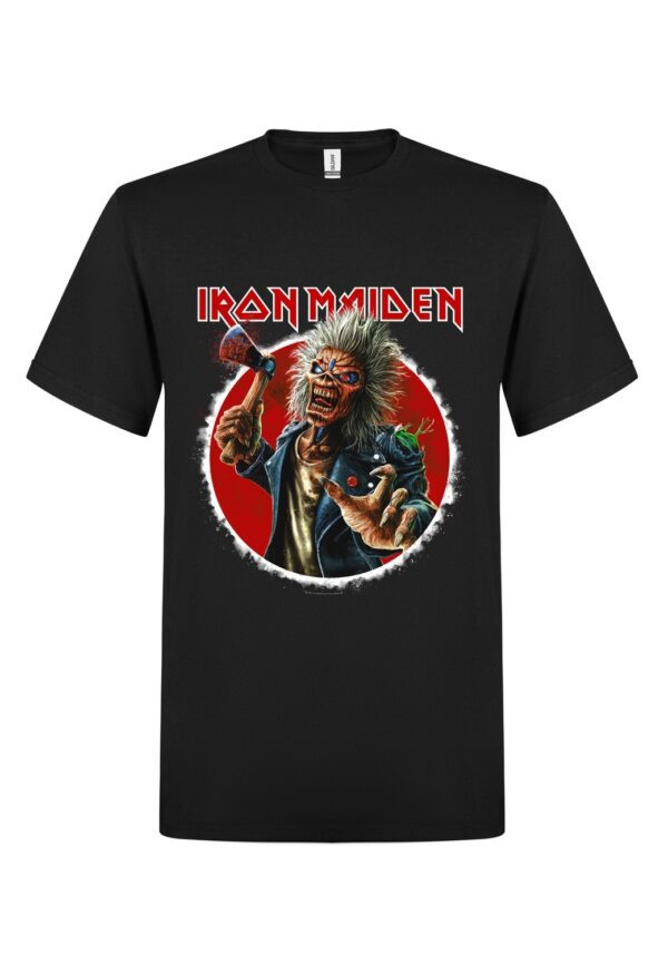 Iron Maiden Axe Eddie Exploding Circle Back and Front T-Paita