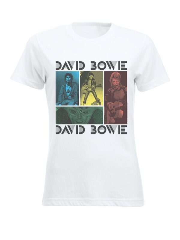 David Bowie Mick Rock College (lady) Naisten T-Paita