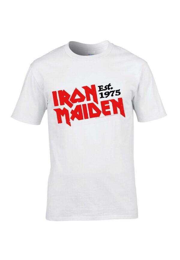 Iron Maiden Slanted Established Logo T-Paita