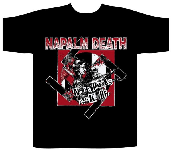 Napalm Death Nazi Punks T-Paita