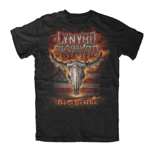 Lynyrd Skynyrd - Flaming Skull T-Paita