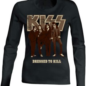 Kiss - Dressed to Kill Naisten Pitkähihainen T-Paita