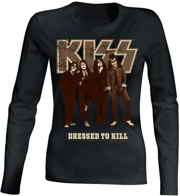 Kiss - Dressed to Kill Naisten Pitkähihainen T-Paita