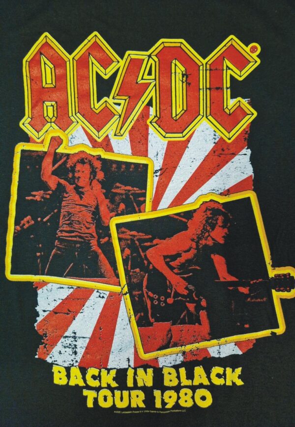 Ac/dc Back in Black Tour 1980 T-Paita