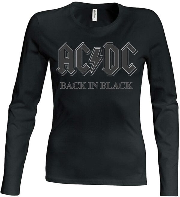 AC/DC Back in Black Naisten Pitkähihainen T-Paita