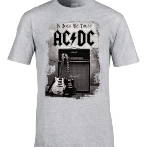AC/DC In rock we trust Harmaa T-Paita