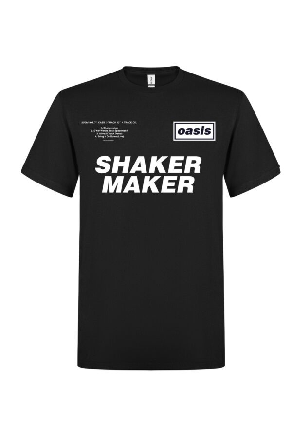Oasis Shakermaker Tracklisting T-Paita