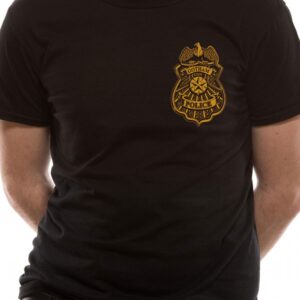 DC Comics BATMAN ARKHAM KNIGHT - GCPD BADGE T-Paita (UNISEX)