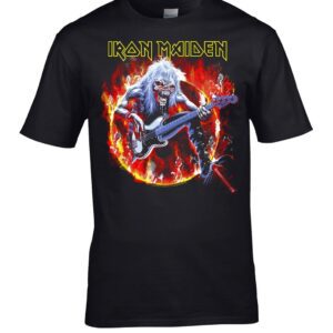 Iron Maiden Eddie Live Flames T-Paita