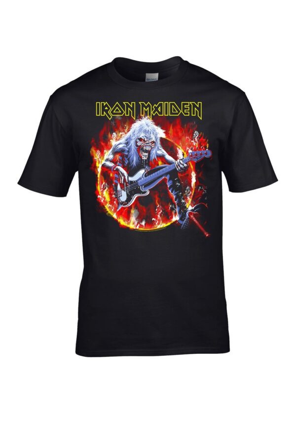 Iron Maiden Eddie Live Flames T-Paita
