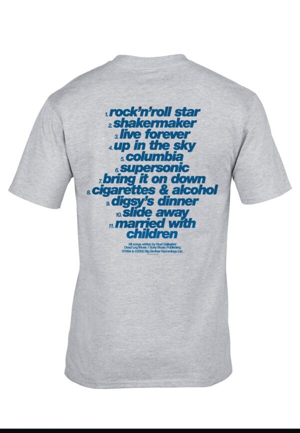 Oasis- Definitely Maybe Tracklistning T-Paita