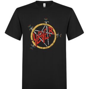 Slayer Pentagram distressed T-Paita