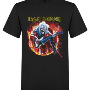 Iron Maiden Eddie Live Flames T-Paita
